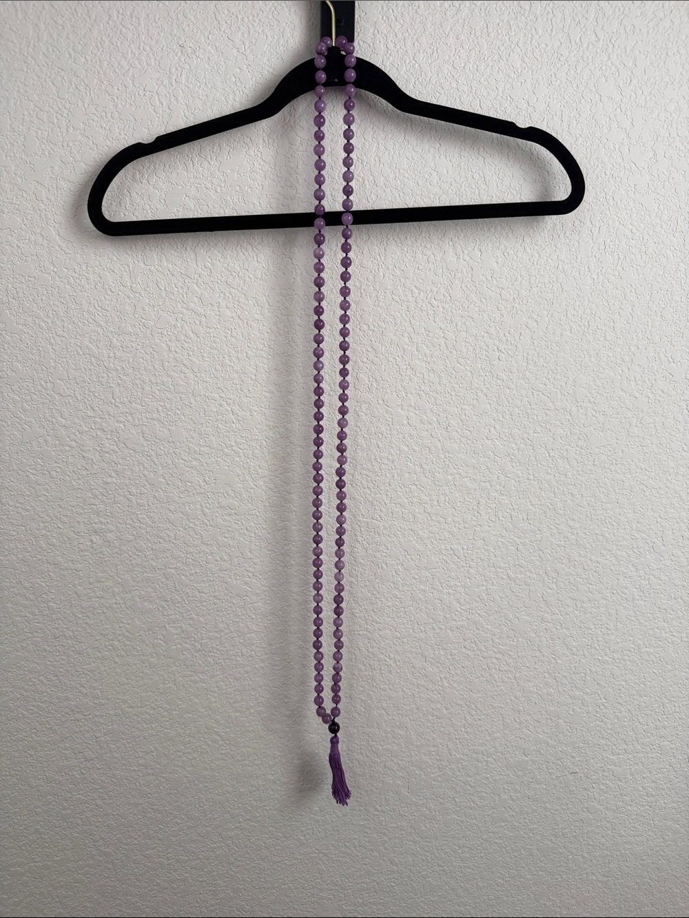 108 Bead Mala Purple Necklace- Handmade ~ 29 inches